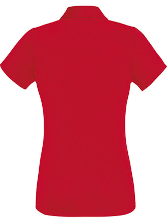 Fruit of the Loom Ladies Performance Women's Short Sleeve Promotional Blouse Red