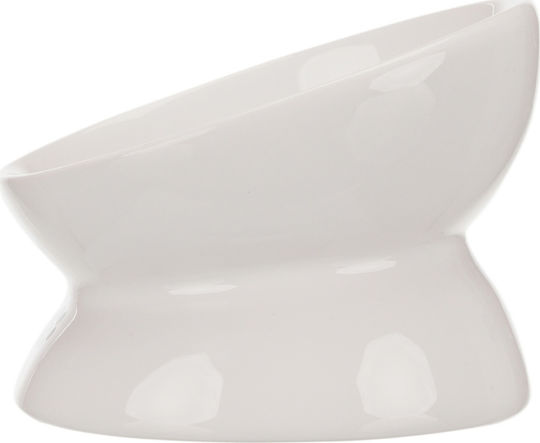 Trixie Ergonomic Shape Ceramic Bowl Food & Water for Dog & Cat 150ml 13cm in White Color