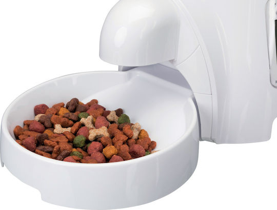 Trixie Automatic Plastic Bowl with Container Food for Dog & Cat 5lt 34cm in White Color