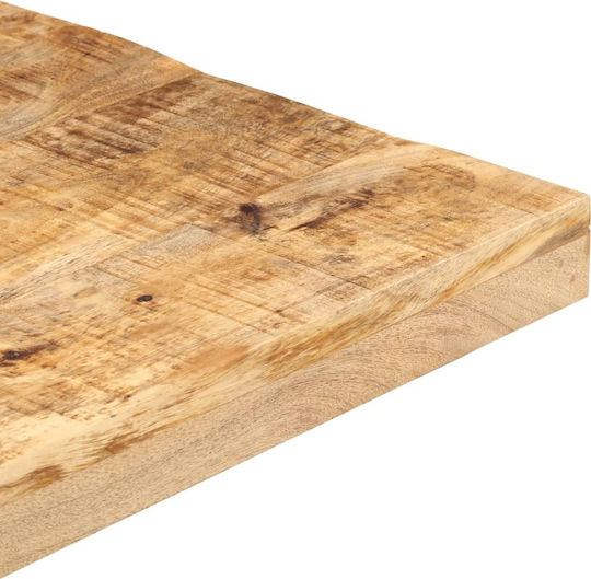 vidaXL Auxiliary Table for Small Outdoor Spaces Wooden with Metal Frame Bistro Natural 50x50x75cm