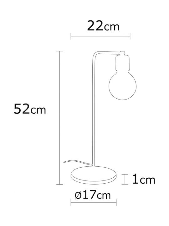 HomeMarkt Dekorative Lampe mit Fassung für E27 Lampe Schwarz