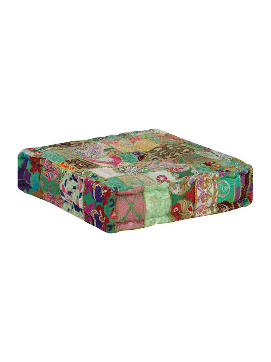 Πουφ Μαξιλάρα Αδιάβροχη Patchwork Πολύχρωμη 50x50x12cm