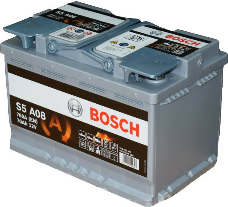 0 092 S5A 080 BOSCH S5 A08 S5 Batterie 12V 70Ah 760A B13 AGM