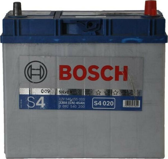Bosch Car Battery S4020 with 45Ah Capacity and 330A CCA