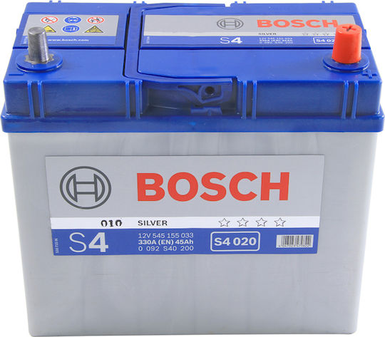 Bosch Car Battery S4020 with 45Ah Capacity and 330A CCA