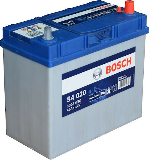 Bosch Car Battery S4020 with 45Ah Capacity and 330A CCA