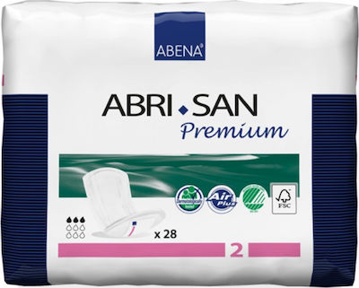 Abena Abri San Premium No2 Γυναικείες Σερβιέτες Ακράτειας Κανονικής Ροής 3 Σταγόνες 28τμχ