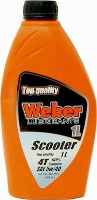 Weber Scooter 4T Synthetic Motorcycle Oil for Four-Stroke Engines 5W-40 1lt