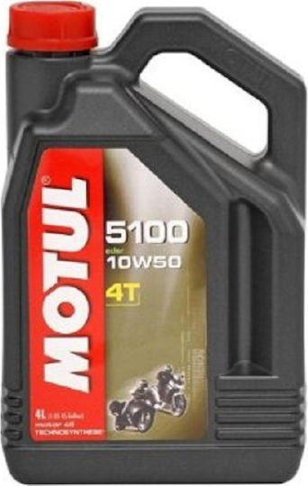 Motul 5100 4T 10W-50 Ημισυνθετικό Λάδι Μοτοσυκλέτας για Τετράχρονους Κινητήρες 4lt