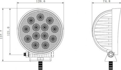 LED Headlight Universal 10-30V 39W 1pcs