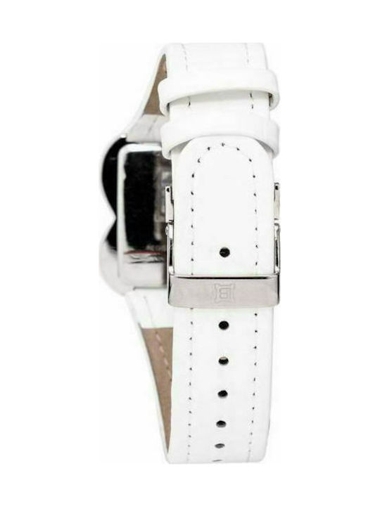 Laura Biagiotti Watch with White Leather Strap