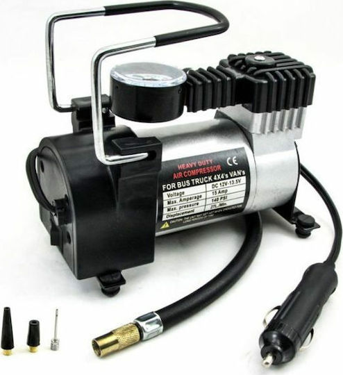 Crauss Τρόμπα Αυτοκινήτου 140PSI με Καλώδιο Αναπτήρα 12V