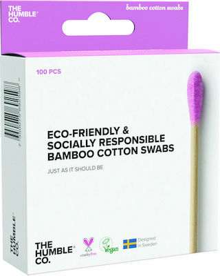 The Humble Co. Bamboo Cotton Buds Pink 100pcs
