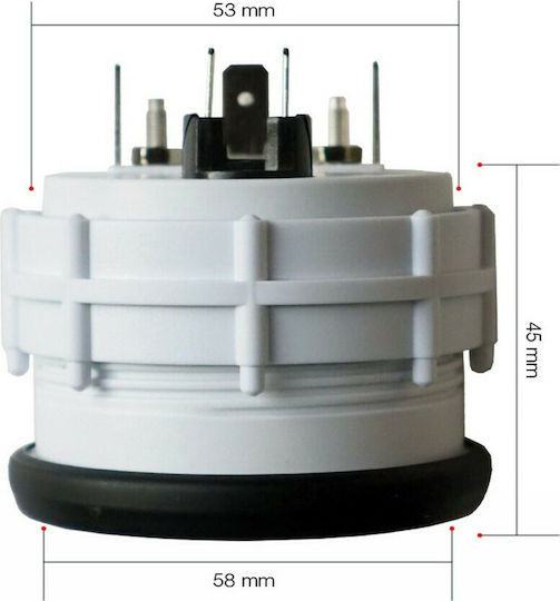 Simoni Racing Black Line Όργανο Πίεσης Λαδιού Αυτοκινήτου 58mm