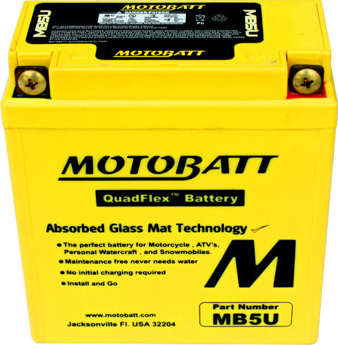 MotoBatt Motorradbatterie YB5L-B mit Kapazität 7Ah