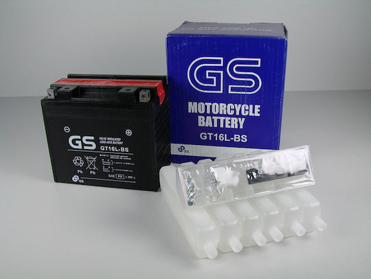 GS Maintenance Fre Closed Type Motorcycle Battery YB16L-B with Capacity 16Ah