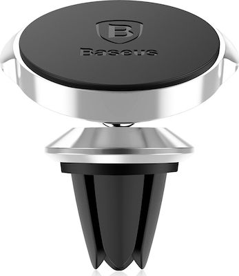 Baseus Basis für Mobiltelefon im Auto Small Ear Series Magnetic Suction Bracket mit Magnet Silber