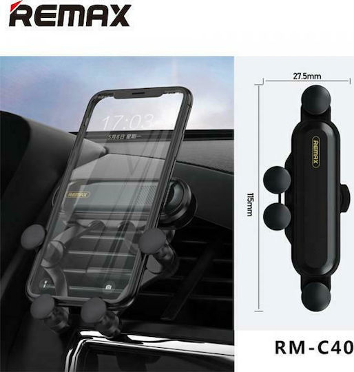 Remax Βάση Κινητού Αυτοκινήτου RM C40 με Ρυθμιζόμενα Άγκιστρα