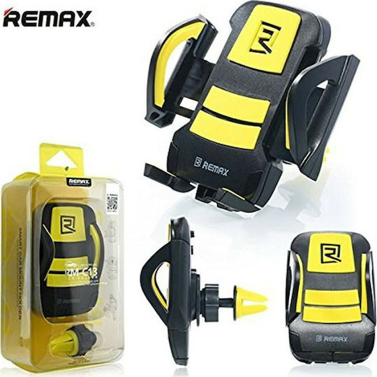 Remax RM-C13 Suport Auto pentru Telefon cu cârlige reglabile Galbenă