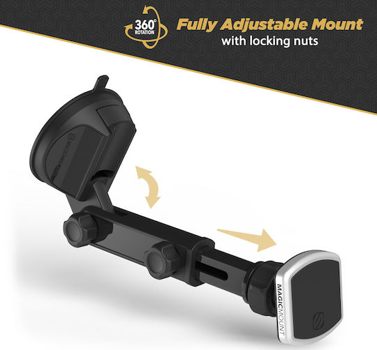 Scosche MagicMount Pro Extendo Suport Auto pentru Telefon cu magnet Neagră