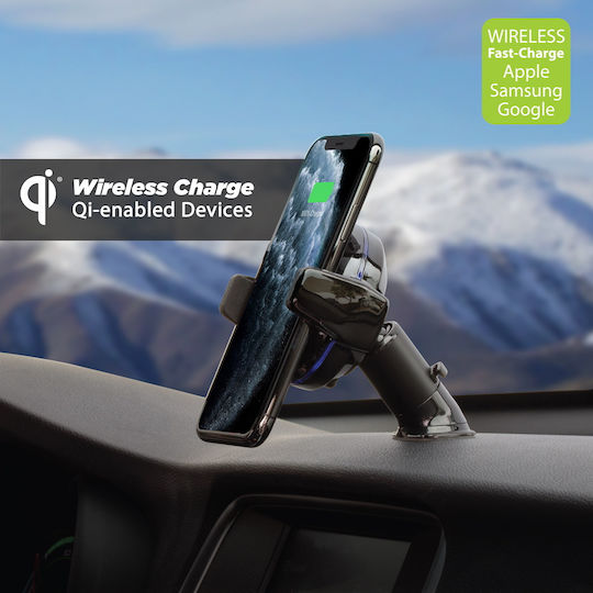 Scosche MagicGrip Dash Car Mobile Mount with Magnet and Wireless Charging Black