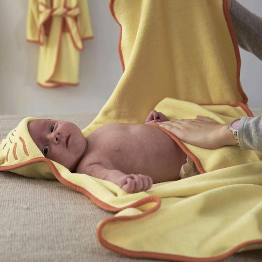 Grobag Вана за бебе-пончо Худи Groswaddledry Жълт