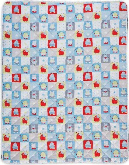Nef-Nef Homeware Βρεφικό Κουβερλί Happy Monster 90x140cm Aqua Nef-Nef Homeware Βρεφικό Κουβερλί Happy Monster 90x140cm Aqua