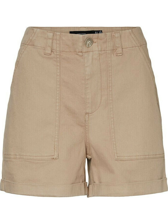 Women's High-waisted Shorts Silver Mink