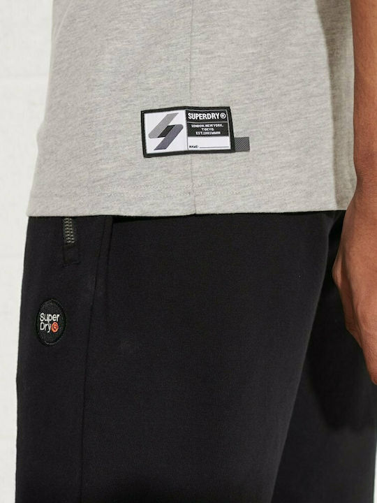 Superdry Sport Grit Numbers Ανδρικό T-shirt Γκρι Με Στάμπα