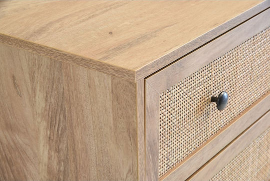 Nachttisch Ammos Holz Natur Rattan 50x39x54,8cm