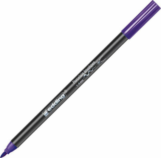 Edding Porcelain Brushpen 4200 Marker Violet Indelebil pentru Porțelan și Sticlă Ψιλής Γραφής 1-4χιλ