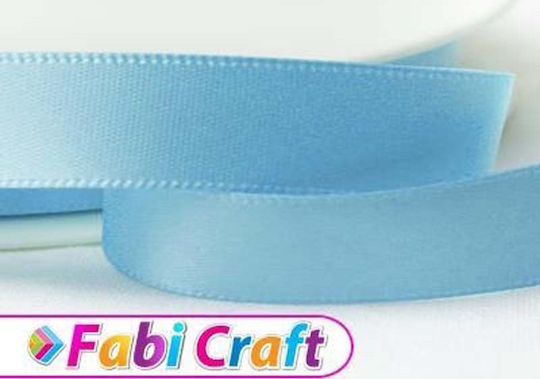 Fabi Satin,σατεν Band Monochrom Blau 50meters mit Breite 15mm