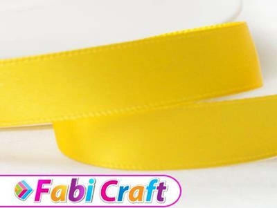 Fabi Ribbon Satin In Yellow Colour Κορδέλα Σατέν Κίτρινο 6mmx45m 6mm 50m 1pcs