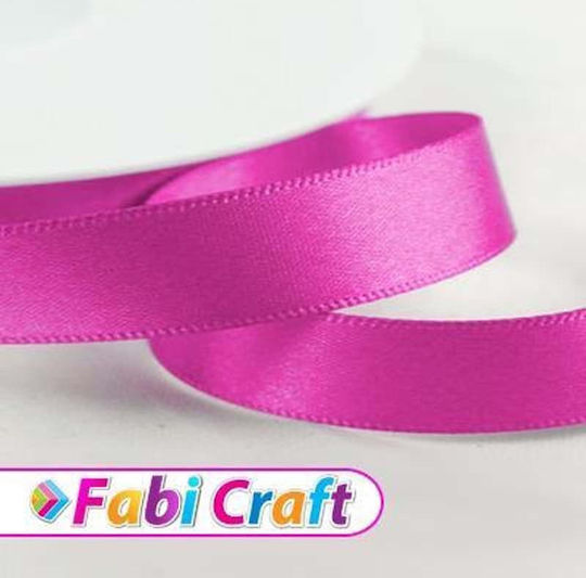Fabi Ribbon Satin In Pink Colour Κορδέλα Σατέν Φουξ 6mmx45m 6mm 50m 1pcs