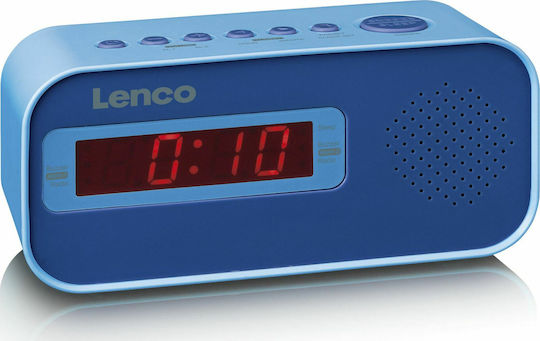 Lenco Tischuhr Digital Kunststoff Blau CR-205