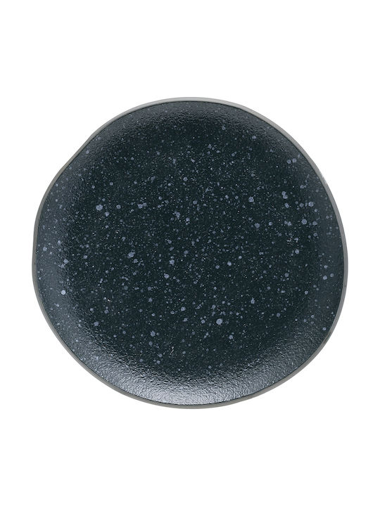 HFA Granite Πιάτο Γλυκού Οβάλ από Πορσελάνη Μαύρο 18.7x18.3cm