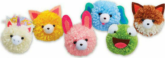 4M Stickerei Strickset Tiere Pom Pom für Kinder 5+ Jahre+ Jahre