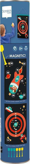 Scratch Europe Set mit Ziel & Darts Kinder Magnetisches Ziel 2 Seiten mit 6 Darts - Raketen Astronaut