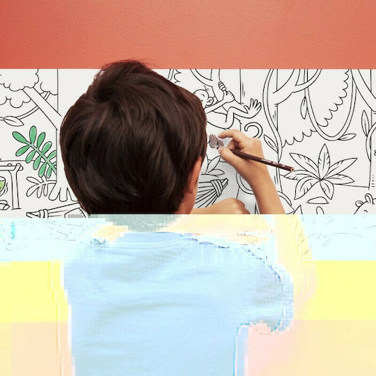 Carioca Coloring Roll Painting Set Jungle 198x30cm 8pcs