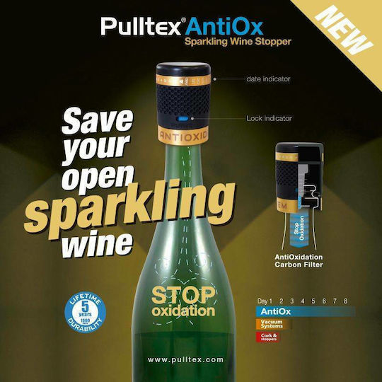 Pulltex Πώμα Φιάλης AntiOx 091614 για Σαμπάνια Χρυσό