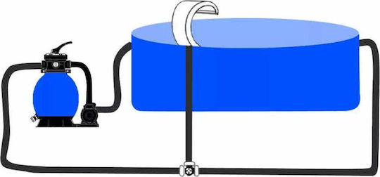 vidaXL Pool Waterfall with LED Lighting made of Stainless Steel 45x30x60cm Silver