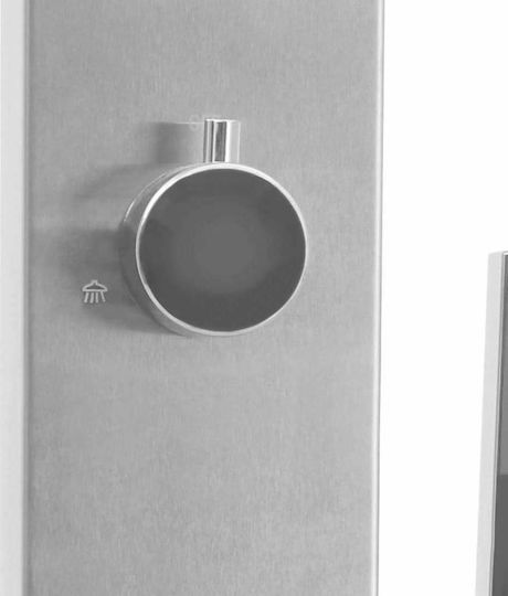 vidaXL Pool Shower with Height 210cm Silver