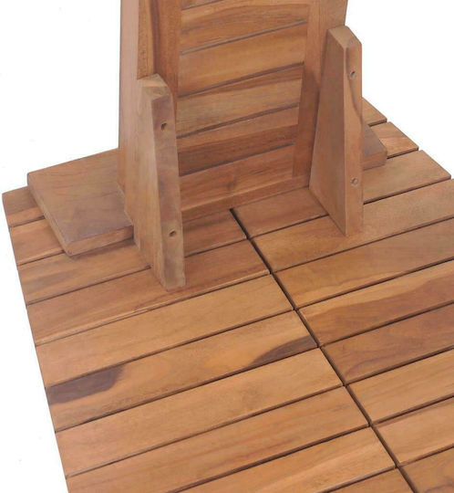 vidaXL Pool Shower Made of Natural Wood 70x75cm Brown