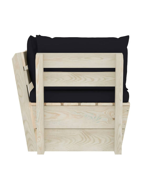 Corner Sofa Outdoor from Pallets with Pillows 60x60x65cm
