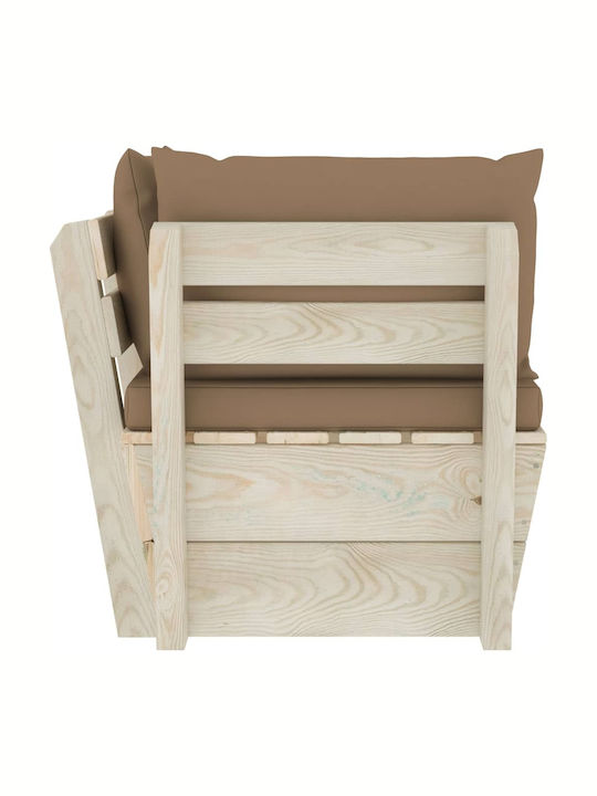 Corner Sofa Outdoor from Pallets with Pillows 60x60x65cm