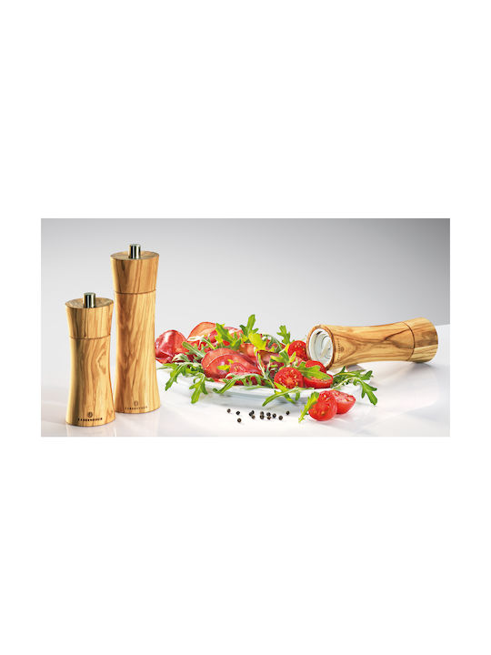 Zassenhaus Frankfurt Olive Wood Χειροκίνητος Μύλος Πιπεριού Ξύλινος σε Καφέ Χρώμα 18cm