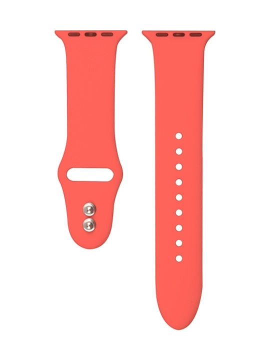 Crong Liquid Strap Silicone with Pin Coral (Apple Watch 44/45/46mm/Ultra 49mm) CRG-44LQB-COR