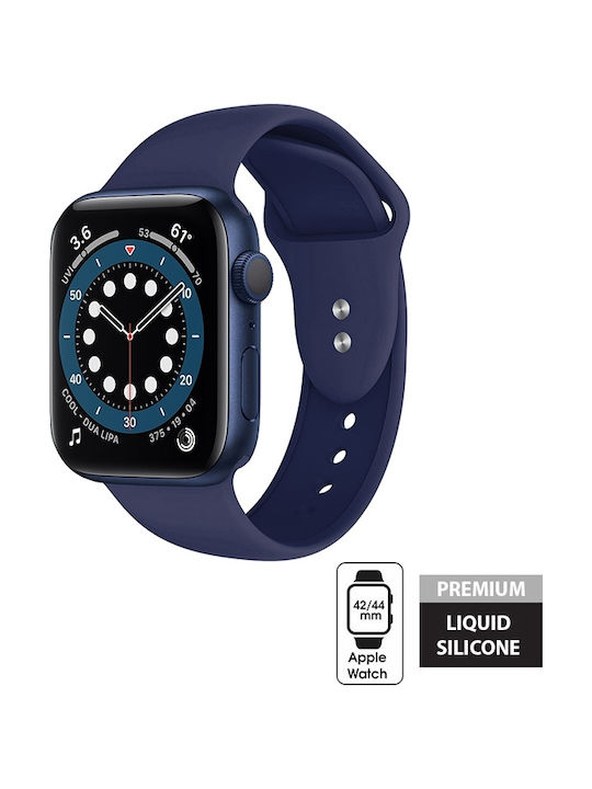 Crong Liquid Λουράκι Σιλικόνης Navy Μπλε (Apple Watch 42/44/45mm)