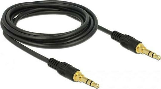 DeLock DeLock 3.5mm Jack Cable - 3.5mm Male to 3.5mm Male Black 3m with Gold Plated Terminals