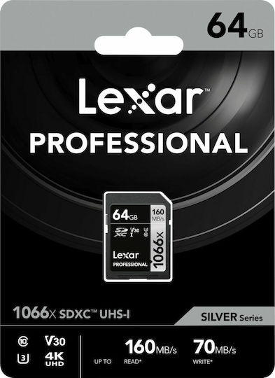 Lexar Professionelle SDXC 64GB U3 V30 UHS-II 160MB/s